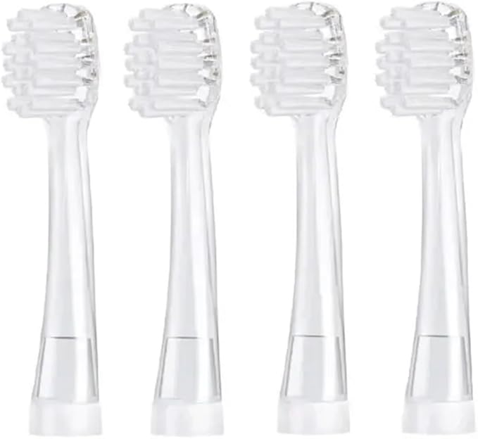 Toothbrush Replacement HeadsCompatible for Seago SG902/SG602 Electric Toothbrush Heads 0-3 Years Toddler Baby Oral Hygiene Care Soft Dupon(4pcs Big Heads)