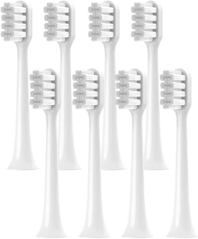8 PCS Replacement Toothbrushes Head ForCompatible for XIAOMI MIJIA T200 White Deep Cleaning Electric Toothbrush Nozzles Soft Bristle
