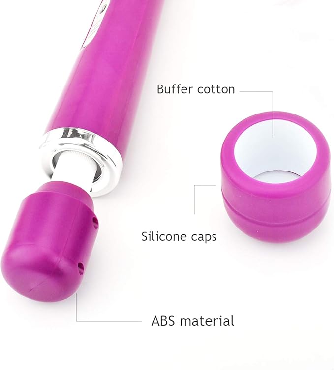 CHARMING 10 Speeds Wired Powerful Handheld Massager with Strong Vibrations Personal Therapy Massager for Sports Recovery Muscle Aches Body Pain (Purple)
