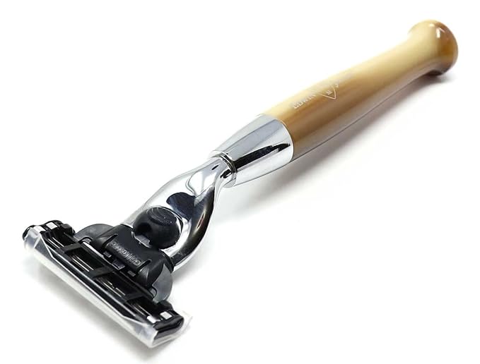 Edwin Jagger Diffusion Series Chrome Plated Handler for the Gillette Mach3 Razor (Tan)
