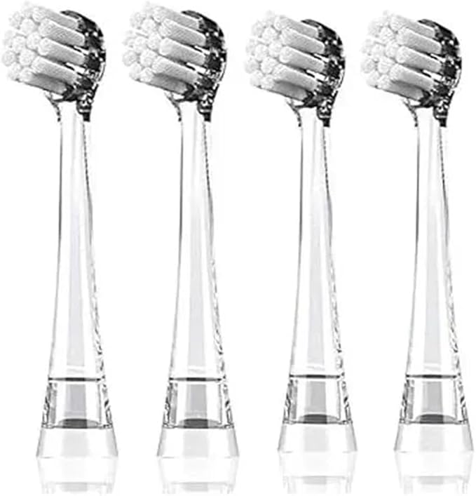 Toothbrush Replacement HeadsCompatible for Seago SG902/SG602 Electric Toothbrush Heads 0-3 Years Toddler Baby Oral Hygiene Care Soft Dupon(4pcs Small Heads)