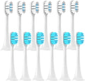 12PCS Replacement Brush HeadsCompatible for XIAOMI MIJIA T300/T500/T700 Sonic Electric Toothbrush Soft Bristle Caps(6WhiteBlue6BlueL)