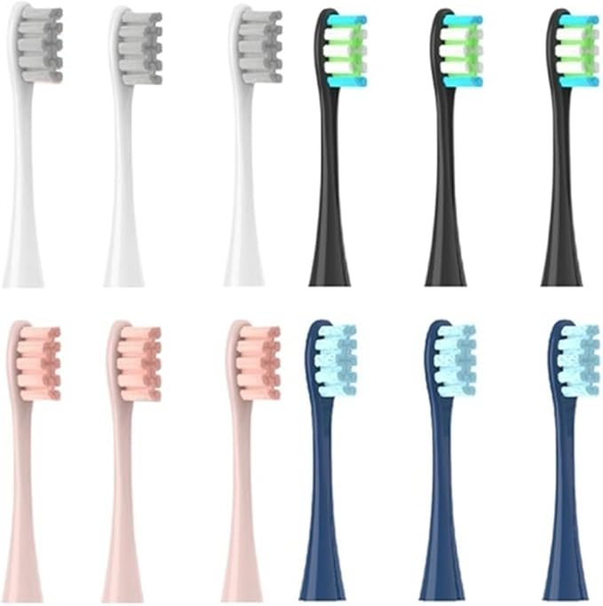 Replacement Brush Heads Soft Bristle Clean Nozzles Compatible for X/X PRO/ Z1/ F1/ One/Air 2 /SE Sonic Electric Toothbrush(4Colors)
