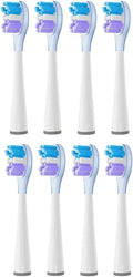 Toothbrushes Head Compatible for Usmile All Series Y1S/Y4/U1/U2/U3/P1/P4 Sonic Electric Toothbrush Soft Dupont Clean Nozzles(8pcs Pruple)