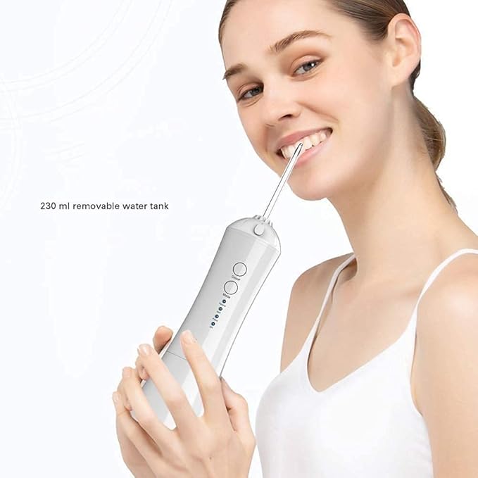 Water Flosser for Teeth-3 Modes Dental Oral Irrigator IPX7 Waterproof Portable Water Teeth Cleaner Picks with Rechargeable Powerful Battery White (Color : Pink)