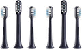 T301/T302 Sonic Electric Toothbrush Head 3/6pcs Soft Compatible for T301 Brush Teeth Nozzles(6PCS Blue)