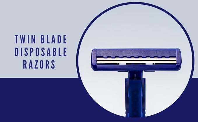 Dorco Fresh Twin Blade Disposable Razors for Men (240 Counts) Smooth &amp Comfortable Shave Shaving Razors for Men Non-Slip Handle Ideal for Sensitive Skin &amp Travel (Pack of 2)