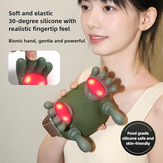 Hand and Neck Massager There Palm Massager Electric Finger Massager for Neck and Back deep Tissue with Heating and Traction Functions