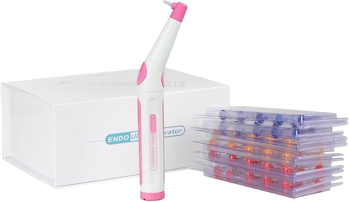 Sonic Irrigator Activator with 60 Tips USB Recharged Battery Pink