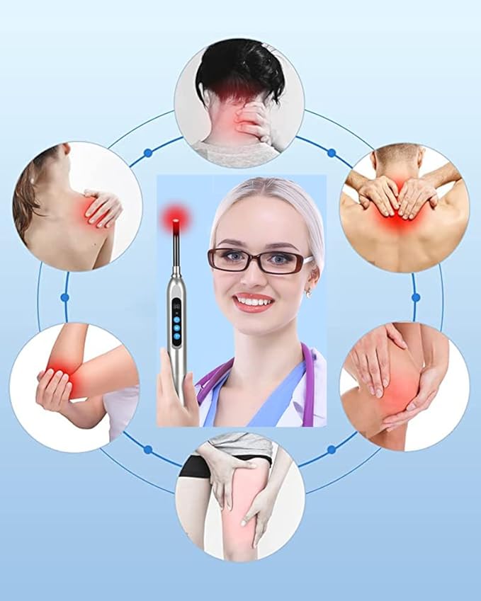 Red Light Therapy for Pain Relief Skincare Wand &amp Cold Sore and Canker Sore 660nm 850nm Near Infrared Light Therapy Device for Mouth Ear Nose Hands Joint Muscle Knee Feet