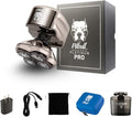 Skull Shaver Pitbull Platinum PRO Head &amp Face Shaver Kit - Cordless Electric Shaver - Wet &amp Dry Shaving Capabilities - Comes with Travel Case USB Charging Cable &amp Rinse Stand