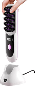 Hair Straightener Brush Electric Straightening Comb Rechargeable Portable Straightener Rechargeable Hair Comb