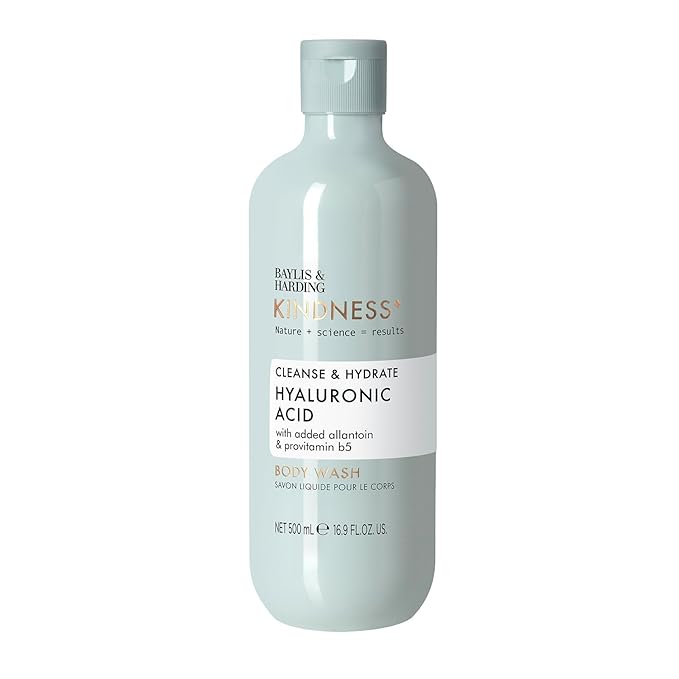 Baylis &amp Harding Kindness + Hyaluronic Acid Pear &amp Orange Blossom Fragrance 16.9 fl. oz Cleanse &amp Hydrate Body Wash (Pack of 3) - Biodegradable Formula - Vegan Friendly