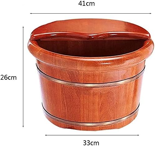 Foot Tub Wooden Foot Basin Household Gift Foot Soaker TubWooden Foot Soak Sauna Foot Tub Foot Basin Tub Bucket Massage Spa Sauna SoakFoot Bath Wooden Bucket Foot Spa Household Wash Basin Househ