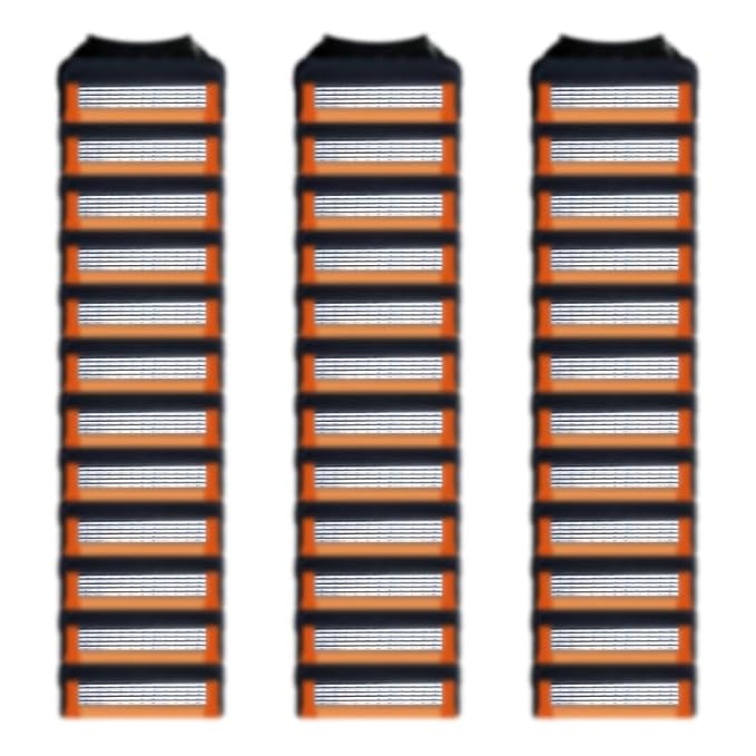 36 Blades Replacement Parts for GL-Fusion 5 Style Razors (Black) Wet Razors Men's Blades Value Packs