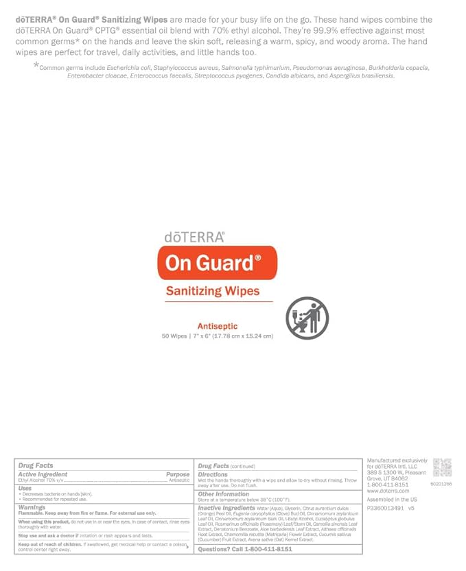 On Guard Hand Wipes - 50-2 Pk