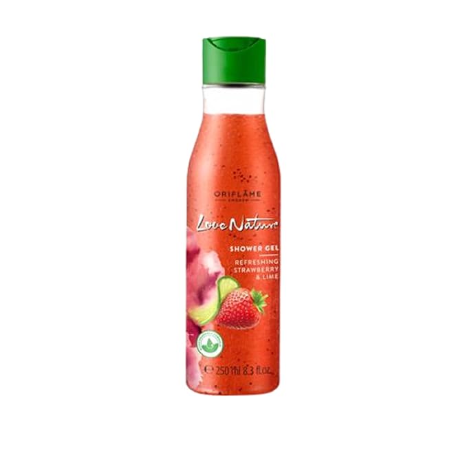 Oriflame Love Nature Exfoliating Shower Gel Refreshing Strawberry &amp Lime 250ml-32610