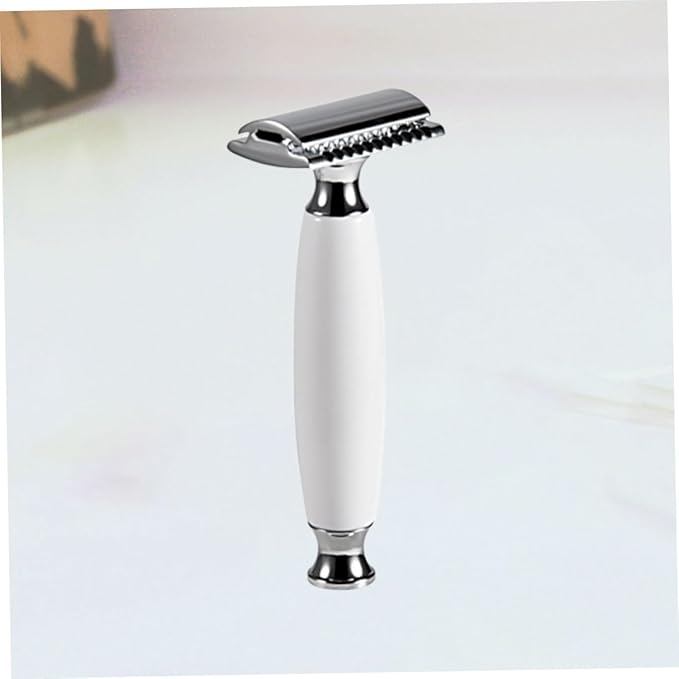 balacoo 3pcs Men's Razor Double-sided Manual Razor Blade Vintage Shaving Machine Modern Design Lightweight