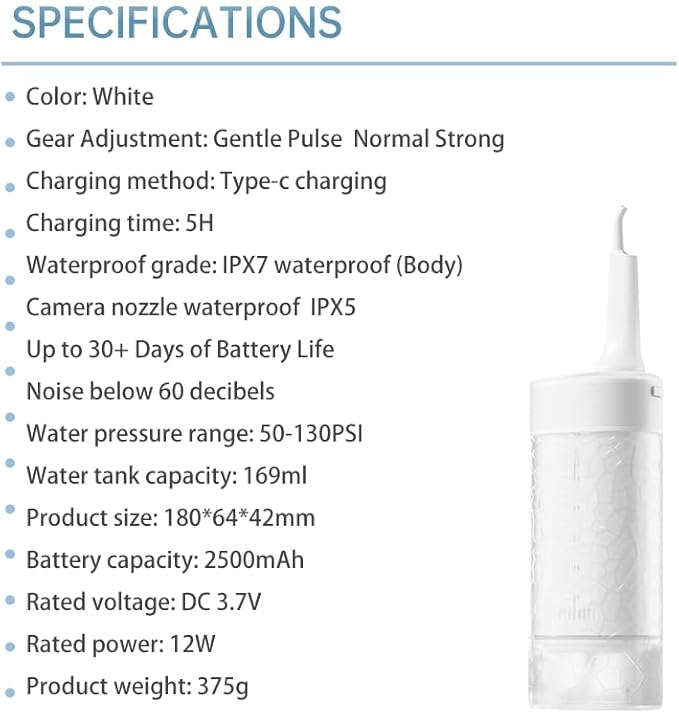 Water Flosser Oral Irrigator – Living Ozone™ US Patented TechnologyTraditional Water Flossers Rinse. We Disinfect Gums Portable for Home &amp Travel 20 Days Usage/Charges. Chemical Free.
