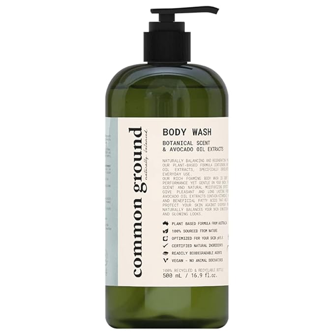 COMMON GROUND Body Wash &amp Multi Scent Deodorant Cream Stick With Layers Bundle (2 Items) Aluminum Free Paraben Free &amp Cruelty Free Organic Vegan Plant-Based For Men &amp Women
