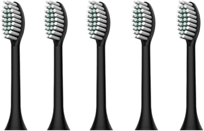 Compatible for N100 N105 Sonic Electric Toothbrush Replacement Brush Head(Black Brush head8)