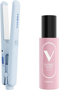 VODANA Professional Hair Irons Bundle Pocket Mini Flat Iron Creamy Blue Heat Balance 24/7 Glossy Hair Oil