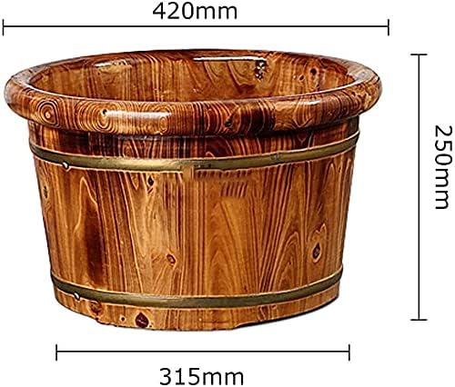 Foot Tub Wooden Foot Basin Wooden Foot BasinSolid Wood Foot TubSpa MassagePedicure Barrels Household Foot Bath Barrel Foot Bath Wooden Bucket Foot Spa Household Wash Ba