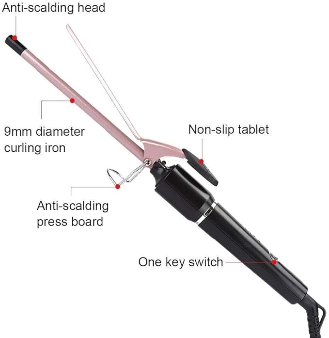 Professional Electric Hair Curler Wand Negative Ion Curling Iron with Ceramic Coating Pear Flower Cone Curler for Hair Styling
