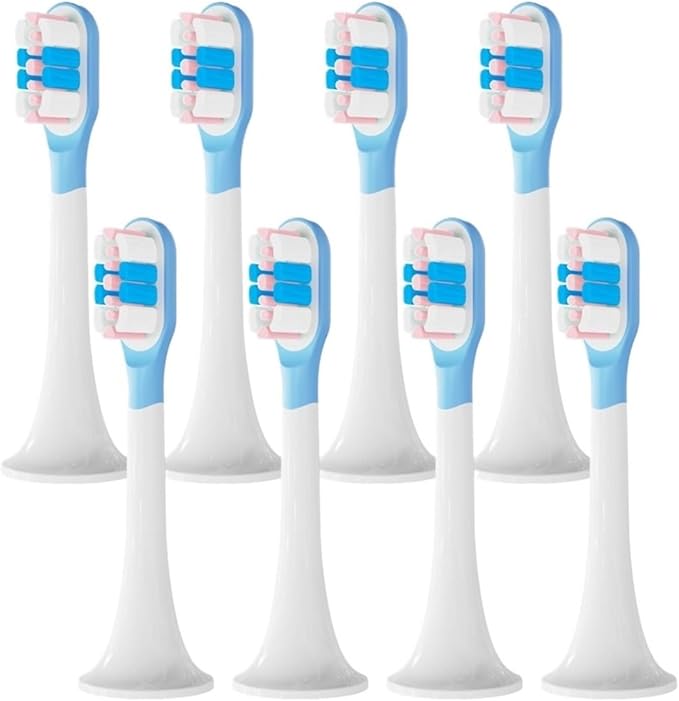 8/10PCS Replacement Toothbrush HeadsCompatible for Xiaomi T300 T500 Sonic Electric Teeth Brush Soft Teethbrush Nozzles(8 BJ Pink)