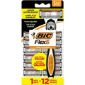 Flex 5 Refillable Razors For Men Long-Lasting 5-Blades 1 Handle And 12 Refills Pivoting Head And Ergonomic Handle With Aloe And Vitamin E
