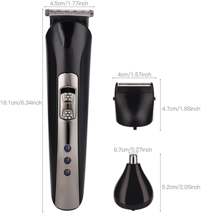 Professional Hair Clippers for Men 3 in 1 Barber Rechargeable Hair Clipper Nose Trimmer Shaver Beard Razor Men Shaving Machine 4 Limit Combs Haircut Grooming