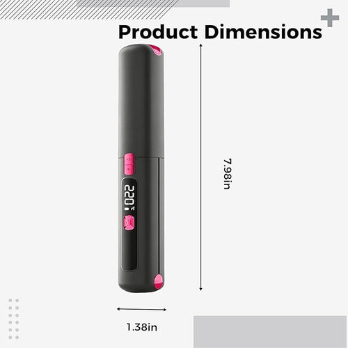 2 in 1 Cordless Hair Straightener &amp Curler Mini Portable Flat Iron 6 Temp Settings Ceramic Coated LCD Display USB-C Rechargeable Travel-Friendly Gray