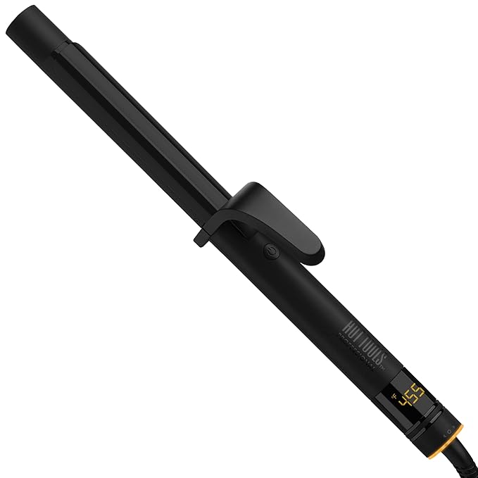 HOT TOOLS Pro Artist Black Gold 1 Inch Curling Iron - Stylist Preferred Curling WandCreates Defined Waves and Long-Lasting Results for Smooth &amp Shiny Styles(Pack of 6)