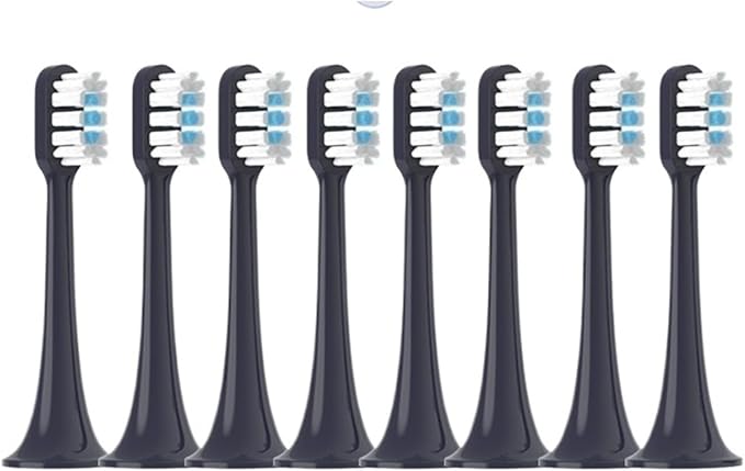 4/8PCS Replacement Brush Heads Compatible for MIJIA T700 Sonic Electric Toothbrush Bristle with Caps Sealed Pack(8 PCS White)