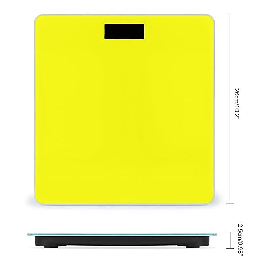 Energy Saving Scale Bathroom Weighing Scale Smart Scale for Body Weight Digital Yellow
