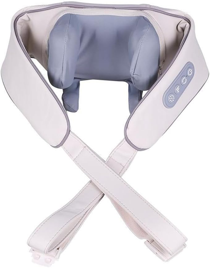 Neck &amp Shoulder Massager (Beige White)
