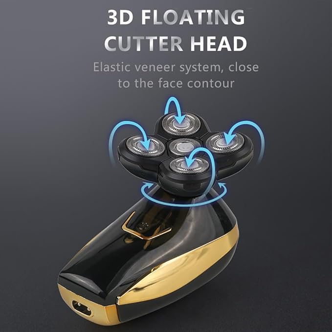 Head Shavers for Bald Men 5 In 1 Electric Head Shaver For Bald Men 5D Floating Cutter Beard Trimmer Waterproof Shaving USB Cordless Charging