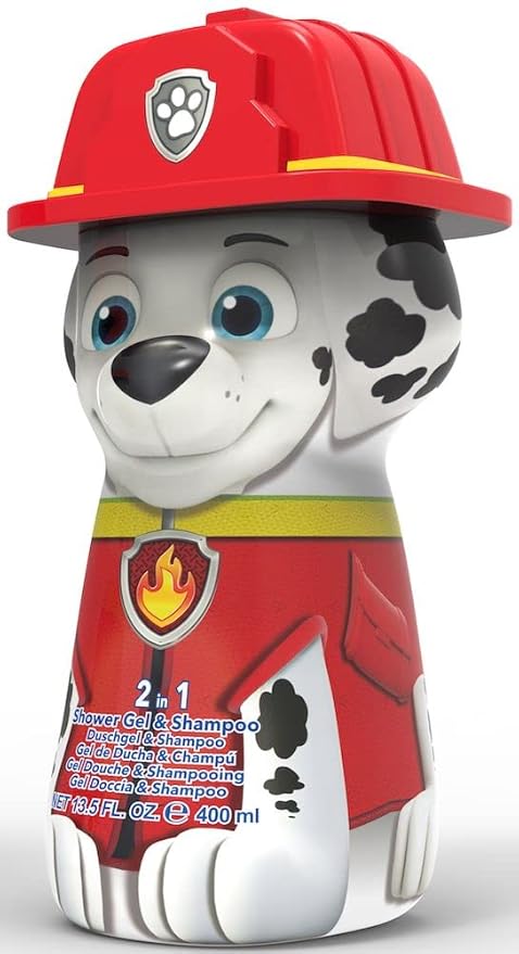 Air-Val International Paw Patrol 2in1 Shower Gel &amp Shampoo 2D Marshall 400ml