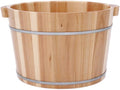 Katzowen Foot Massager Spa Household Foot Bath Wooden Foot Basin Foot Tub Adult Fragrant Fir Foot Bath Barrel Foot Bath Fragrant Fir Barrel Family Health Gift26cm (Color : B)