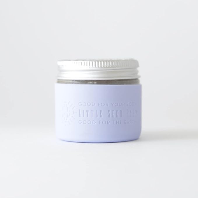 Little Seed Farm All Natural Deodorant Cream Aluminum Free Deodorant for Women or Men 2.4 Ounce - Lavender + Pastel Purple Jar Sleeves
