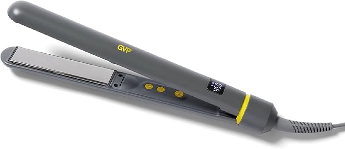 GVP Dual Voltage 1” Lightweight Titanium Straightening Iron Adjustable Temperature