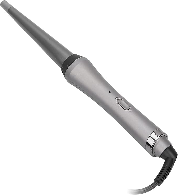 Curling Wand 0.5-1 Inch Tapered Hair Curling Iron Ceramic Wand Curler with 360° Rotatable Wire Wand Curling Iron for Short Long All Hair Type (US)