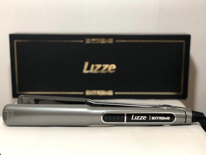Professional Flat Iron Hair Straightener-Dual Voltage Volumizing Nano Technology-Titanium Hair Iron Straightens Dry Frizzy thick Hair Curls-Sleek Salon Hair Styling Tool-Lizze Extreme 1.25 Iron