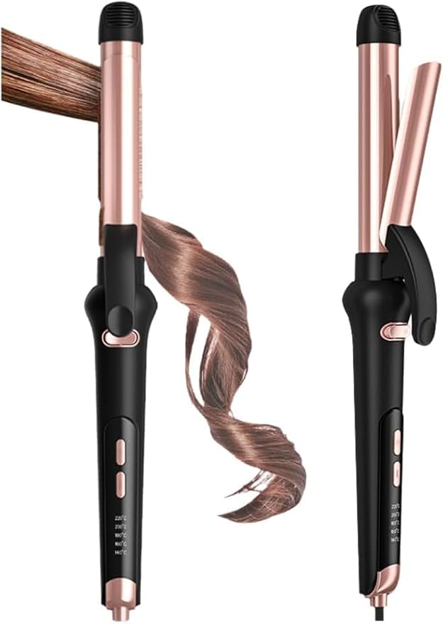 Travel Curling Iron 5 Adjustable Temp 1 Inch Mini Curling Iron Travel Size with LED Display Ceramic Mini Hair Curler with Keratin and Argan Oil Infuse Dual Voltage