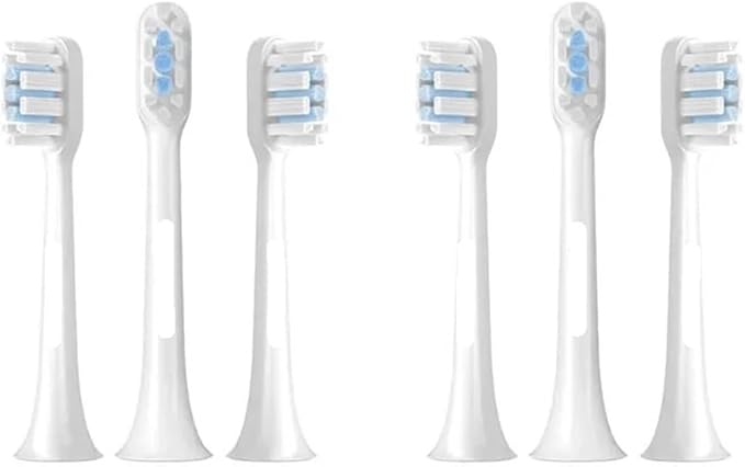 Compatible for Mijia T301/T302 Electric Toothbrush Head(6PCSWhite)