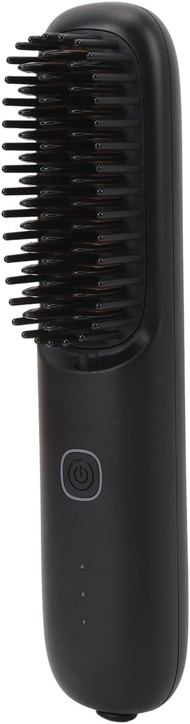 Cordless Hair Straightener Brush Smart Temperature Control 2 Billion Negative Ions Dual MCH Ceramic Plates Compact Design for Styling Anytime Anywhere with 3 Gears ABS