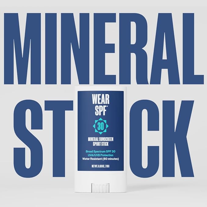 Mineral Sunscreen Sport Stick – Water-Resistant Easy-Swipe SPF 30 0.63 oz