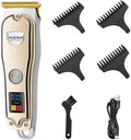 Razors Hiena HYN-008 Electric Hair Clipper Professional Hair Cutting Machine Hair Trimmer Cordless USB Rechargeable Men Beard Shaver(Glod)