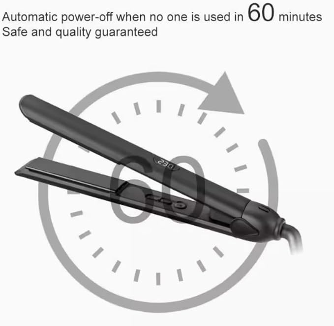 Generic 2-in-1 Hair Straightener and Curler 1 Inch Titanium Plates 3 Temperature Settings up to 450°F Dual Voltage