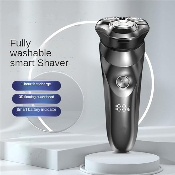 Head Shaver for Men Electric Shaver for Men Beard Trimmer Machine Shaving Electric Razor Trimmer Beard Shaving Machine with 3 Cutter Heads